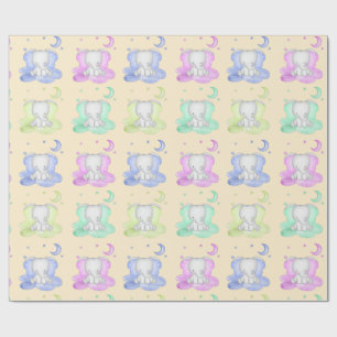 Papier Cadeau Motif sans couture d'éléphant mignon