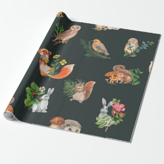 Papier Cadeau Motif sans couture dessiné à la main avec aquarell