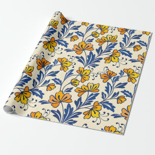Papier Cadeau Motif sans couture époustouflant de fleurs et de f