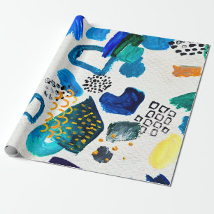 Papier Cadeau Motif sans couture fait par des coups de peinture