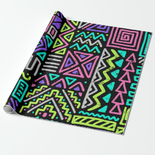 Papier Cadeau  motif sans faille avec lignes abstraites. géométr