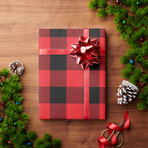 Papier Cadeau Motif sans fin à carreaux de bûcheron