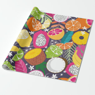 Papier Cadeau Motif sans soudure, collection de tropi exotiques