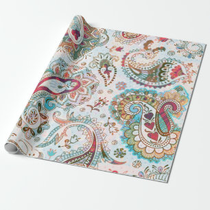 Papier Cadeau Motif sans soudure Jacobean. Arrière - plan de fle