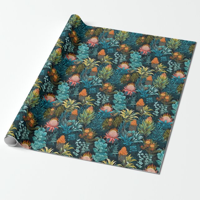 Papier Cadeau Motif secret de jardin d'Eden (Déroulé)