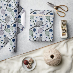 Papier Cadeau Motif sportif pour les amateurs de tennis.