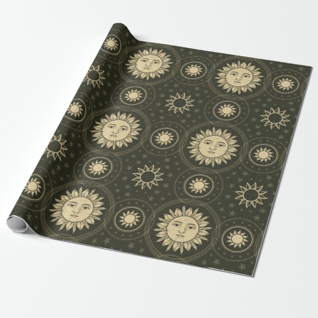 Papier Cadeau Motif Sun (Déroulé)