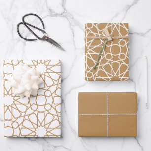 Papier cadeau Motif Tan Arabesque