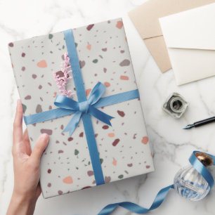 Papier Cadeau Motif Terrazzo en Pierre
