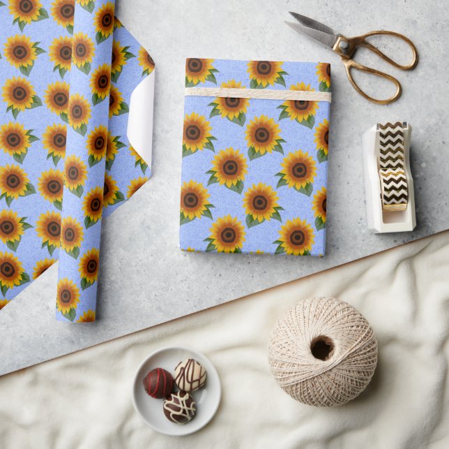 Papier Cadeau Motif tournesol (Artisanat)