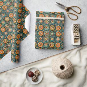 Papier Cadeau Motif traditionnel javanais Batik Kawung