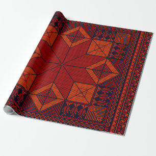 Papier Cadeau Motif traditionnel Palestine broderie tatreez