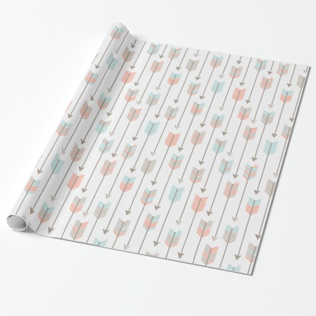Papier Cadeau Motif tribal de flèches (Déroulé)