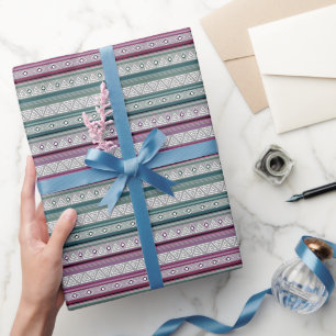 Papier Cadeau motif tribal ethnique géométrique d'Amérindien