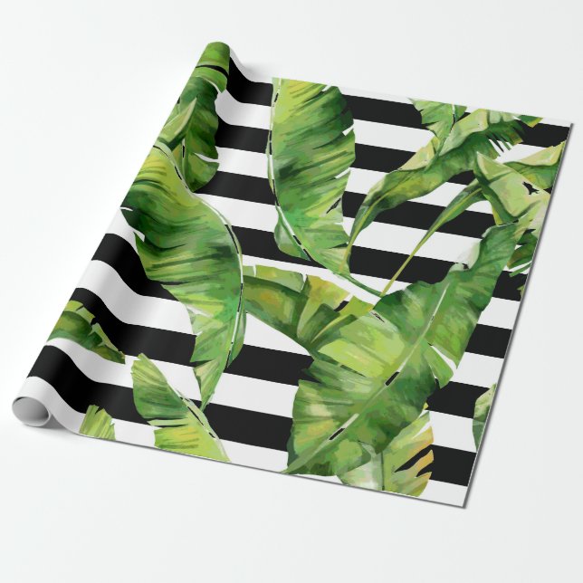 Papier Cadeau Motif tropical (Déroulé)