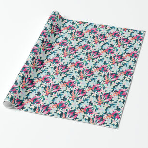 Papier Cadeau Motif tropical coloré