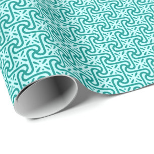Papier Cadeau Motif, turquoise et aqua égyptiens de tuile