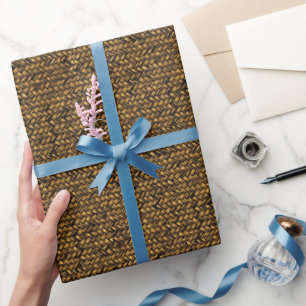 Papier Cadeau Motif Twill en rotin naturel