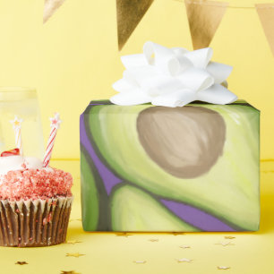 Papier Cadeau Motif Vegan Avocado frais et gourmand