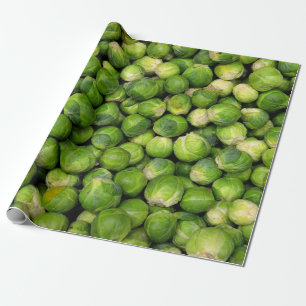 Papier Cadeau motif végétal vert de Bruxelles