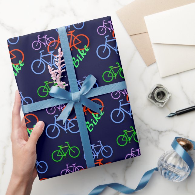 Papier Cadeau Motif Vélo Lumineux Toutes les occasions (Cadeaux)