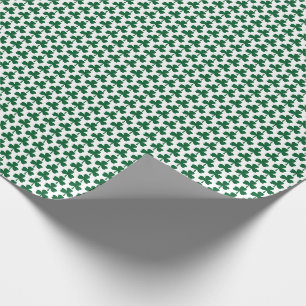 Papier Cadeau Motif vert de shamrock