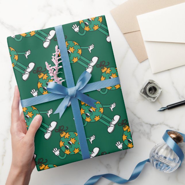 Papier cadeau Motif vert jouant (Cadeaux)