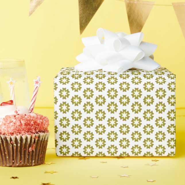 Papier Cadeau Motif vert Sage (Fête d'anniversaire)