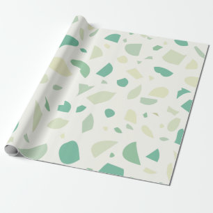 Papier Cadeau Motif vert terrazzo