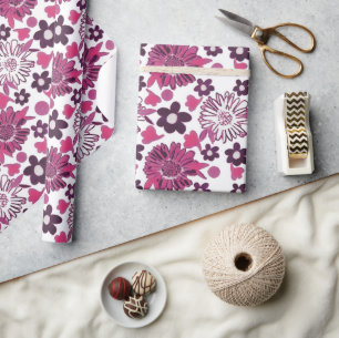 Papier Cadeau Motif Vintage floral élégant unique