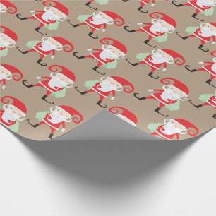 Papier Cadeau Motif Whimsical Père Noël