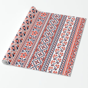 Papier Cadeau Motifs de conception de point de croix
