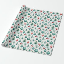 Motifs de Noël verts et rouges -