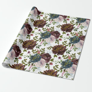 Papier Cadeau Motifs floraux aux couleurs tendances