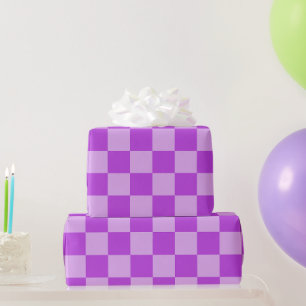 Papier Cadeau Motifs géométriques en violet et violet clair