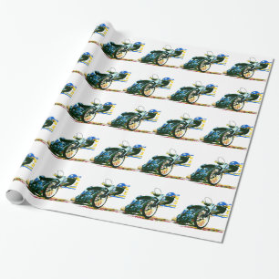 Papier Cadeau Moto impressionnante rapide de speed-way