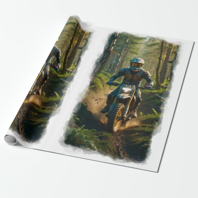 Papier Cadeau Moto-xing - Motocross Racers (Déroulé)