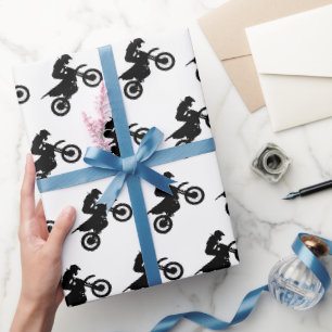 Papier Cadeau Motocross Dirt Bike Fête d'anniversaire