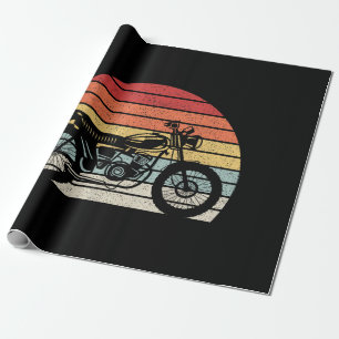 Papier Cadeau Motocyclette Rétro Vintage