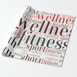 Papier Cadeau Mots de fitness