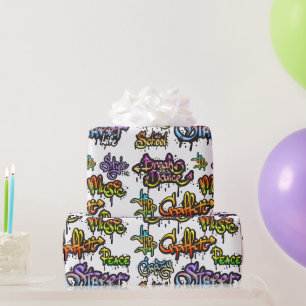 Papier Cadeau Mots de graffiti  
