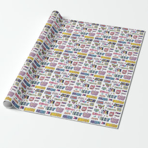 Papier Cadeau Mots en argot anglais, lettres de gribouillis