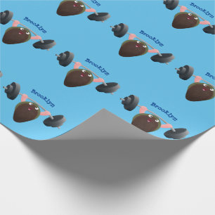 Papier Cadeau Moule amusante travaillant sur l'illustration de d