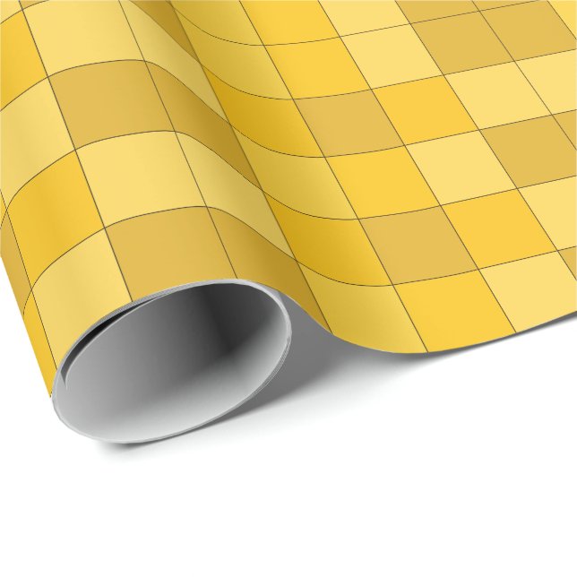 Papier Cadeau Moustard jaune (Coin rond)