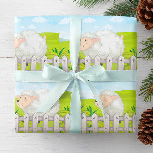 Papier Cadeau Mouton souriant