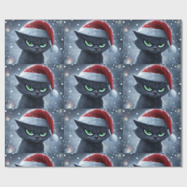 Papier Cadeau Mr. Grumpy Face Christmas Cat