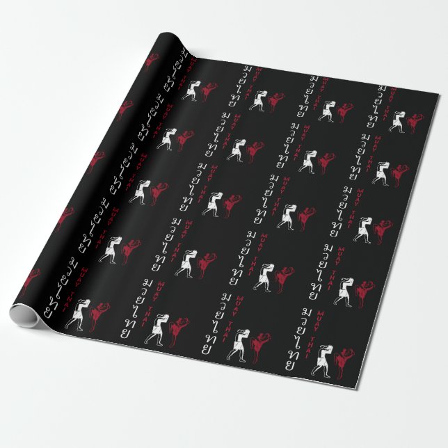 Papier Cadeau Muay Thai Boxing Arts martiaux (Déroulé)