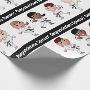 Papier Cadeau Multi-Occasion personnalisée d'arts martiaux