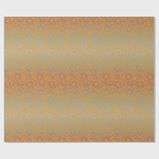 Papier Cadeau Multicolor Orange Médiéval Unique Ornement Floral