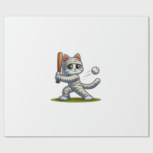 Papier Cadeau Mummy Cat Baseball Pumpkin Halloween. Débardeur